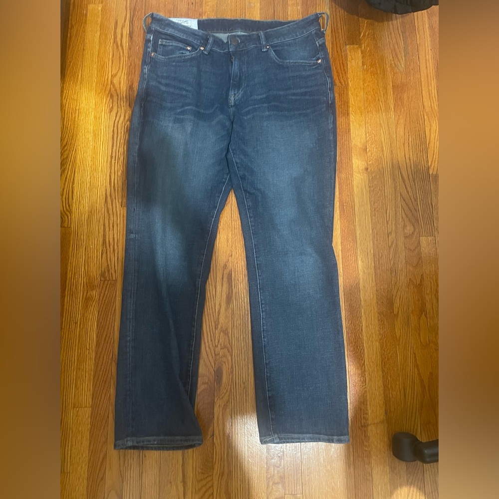 H&M Denim Dark Wash Baggy Blue Jeans